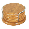 Bamboo insulated cup mat wooden pad set